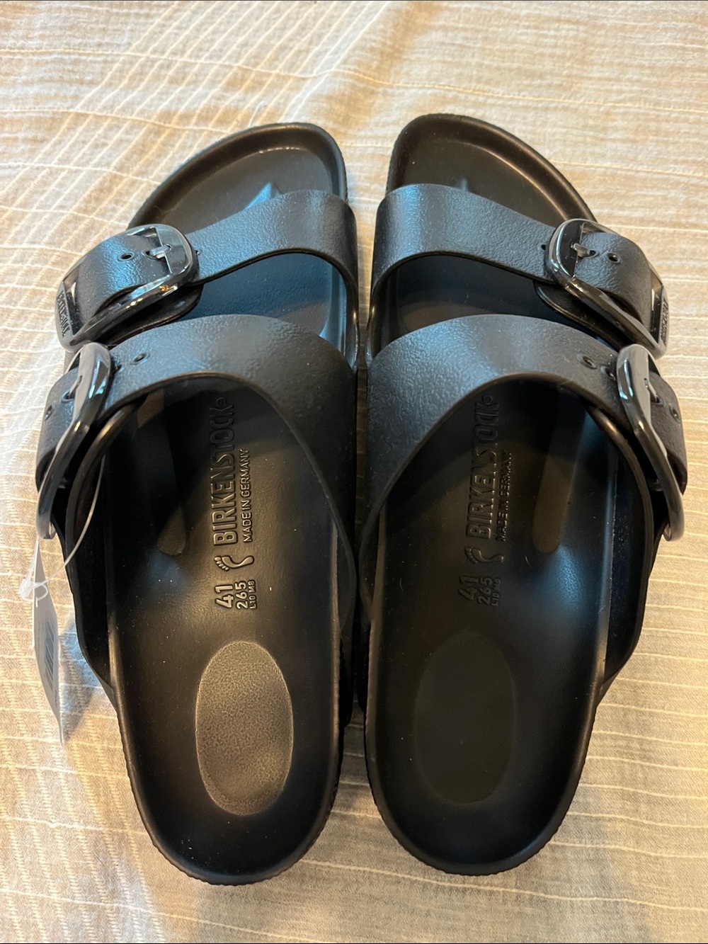 Birkenstock Black Double-Buckle EVA Slide Sandals